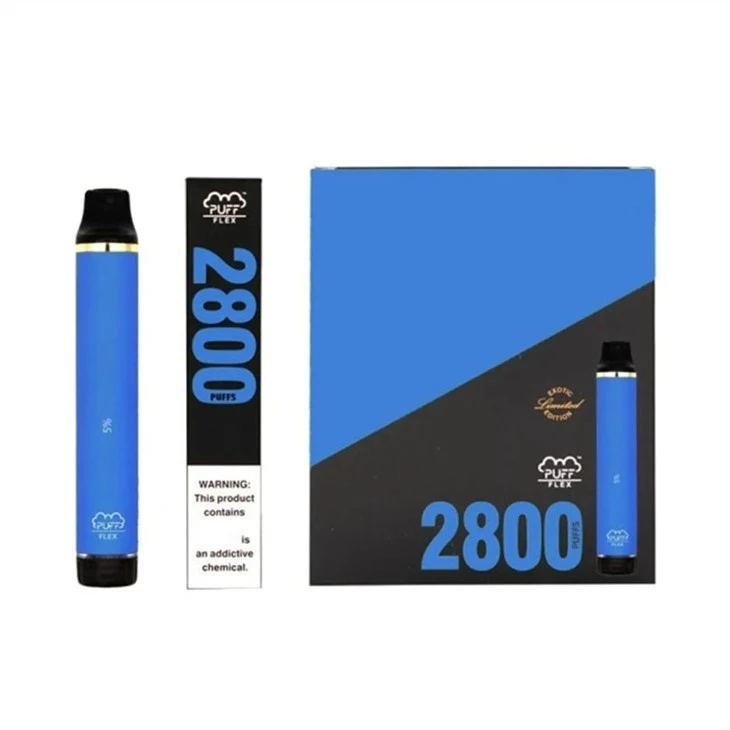 2800 Puffs Puff Flex bir martali ishlatiladigan vape