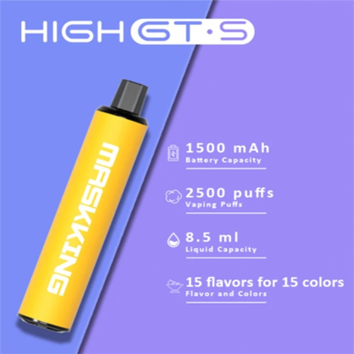Maskking 2500 High GTS bir martali ishlatiladigan vape