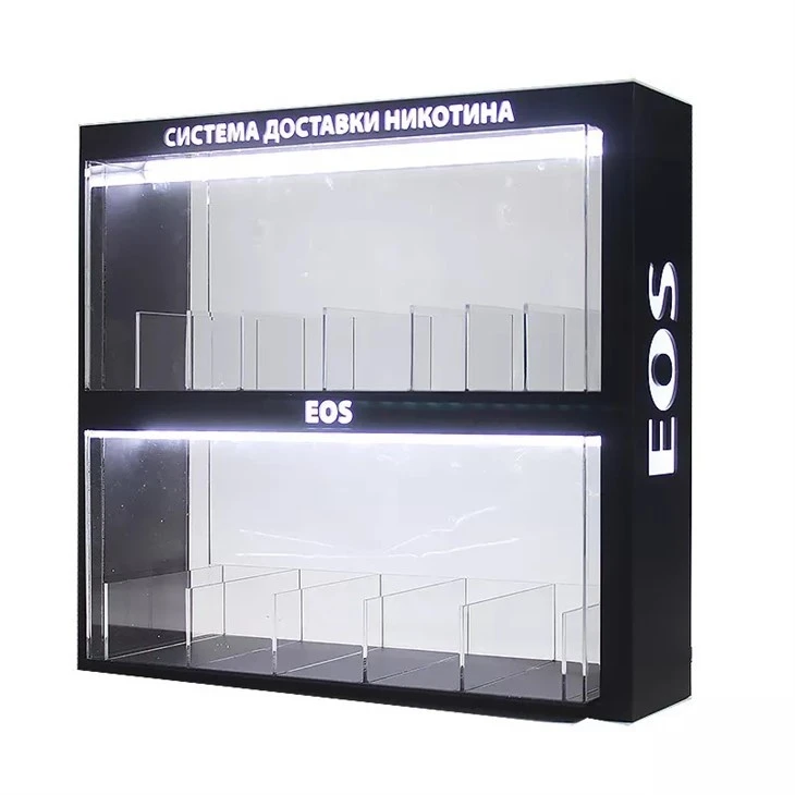 Two layer desktop display cabinet electronic cigarette display rack vapes