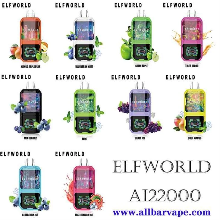 ELFWORLD AI22000 bir martali ishlatiladigan vape