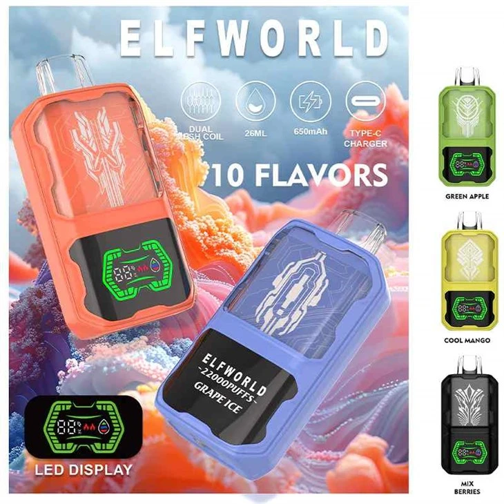 ELFWORLD AI22000 Puffs bir martalik vape